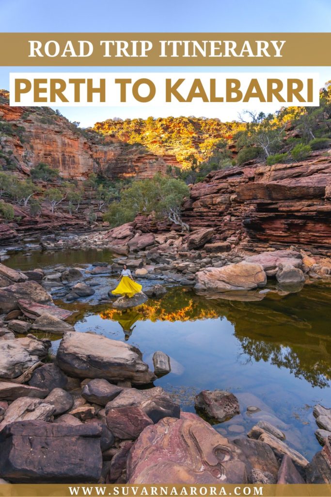 Pinterest Pin for Perth to Kalbarri road trip itinerary and travel guide