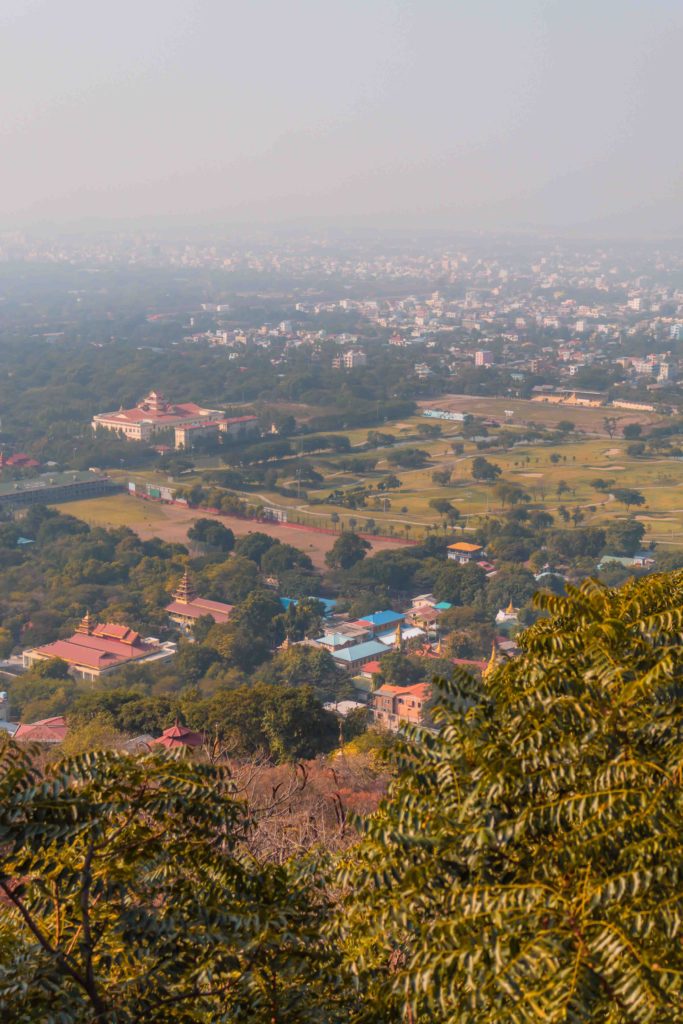 Views from the top of Mandalay Hill in Myanmar