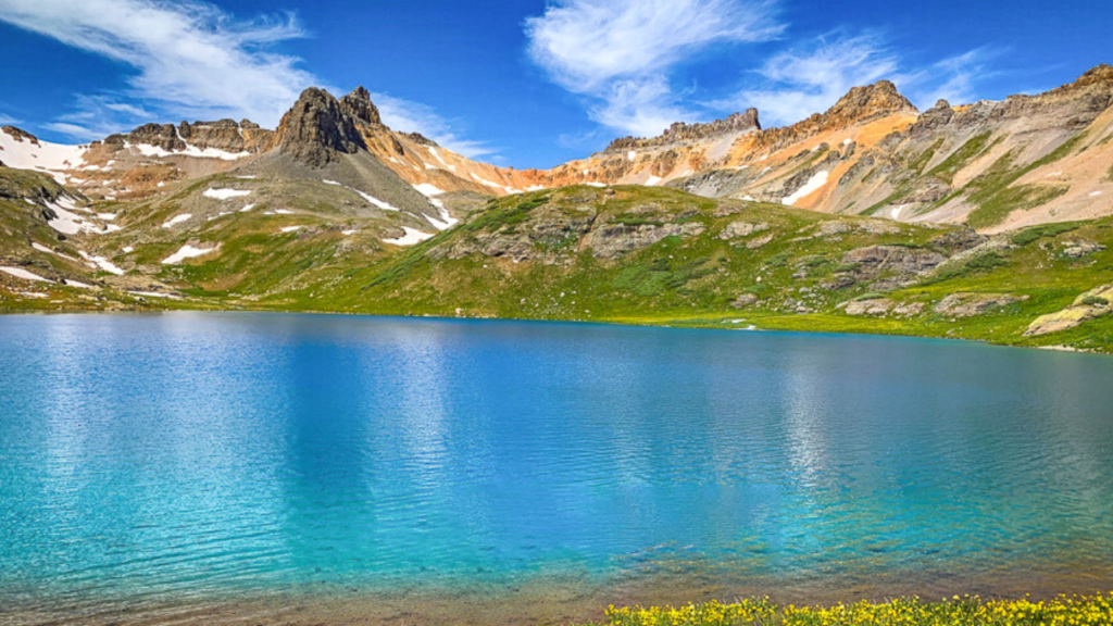 The view of Ice Lake in Colorado which is one of the best hidden vacation spots in the US
