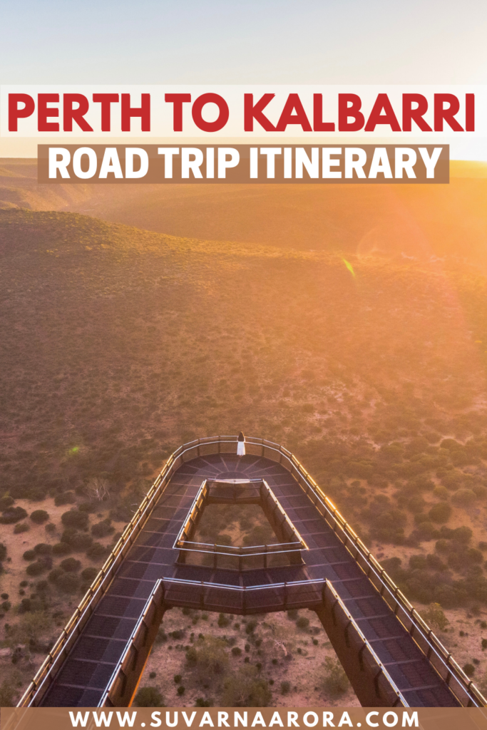 Pinterest Pin for road trip Itinerary from Perth to Kalbarri
