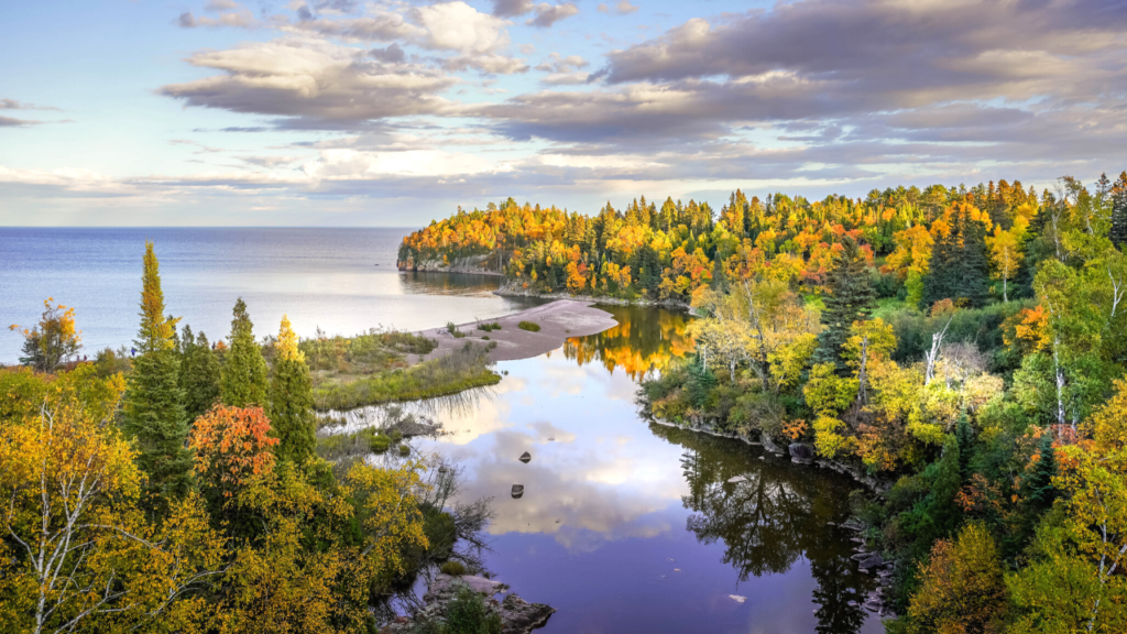 The view from Tettegouche State Park