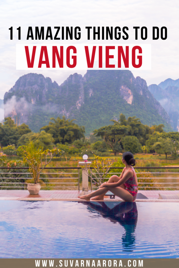 Pinterest pin for things to do in Vang Vieng