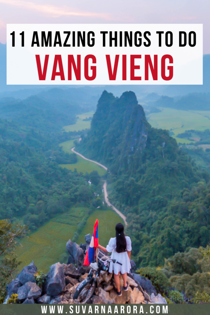 Pinterest pin for things to do in Vang Vieng