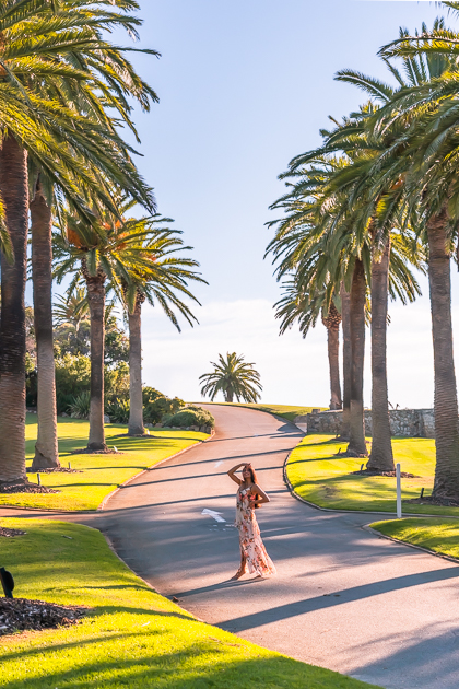 A girl enjoying the sunny day at Monument Hill in Fremantle Australia