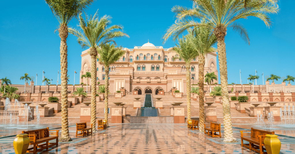 Emirates Palace is one of the most instagrammable places in Abu Dhabi