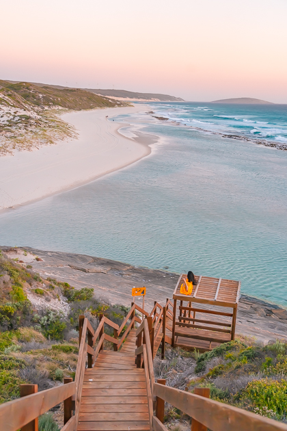 The view of 11 mile beach and lagoon in Esperance