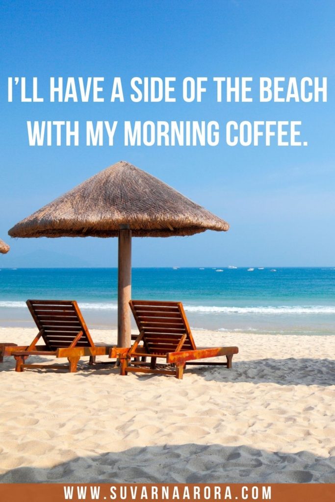 Funny beach captions for Instagram and quotes