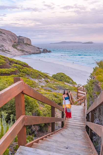 The staircase going to west beach