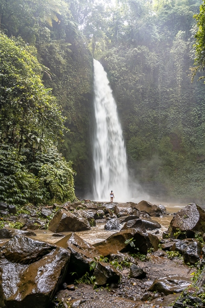 Nungnung waterfall is one of the most powerful waterfalls in bali