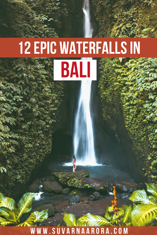 Pinterest pin for best waterfalls in bali