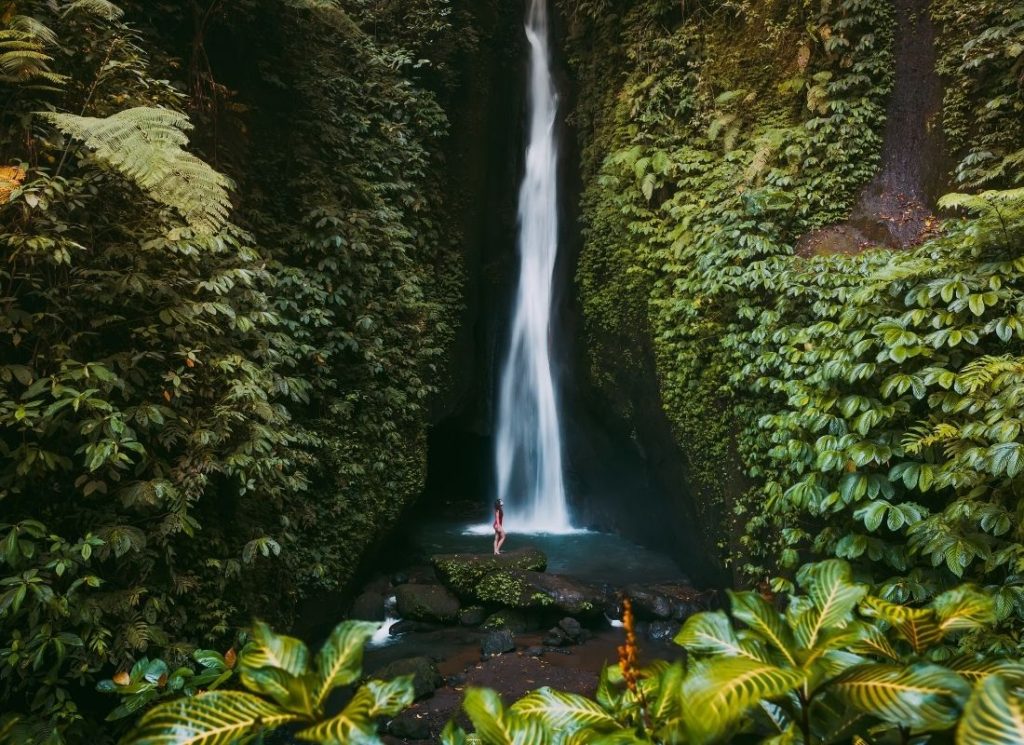 Leke Leke waterfall is one of the prettiest waterfalls in Bali