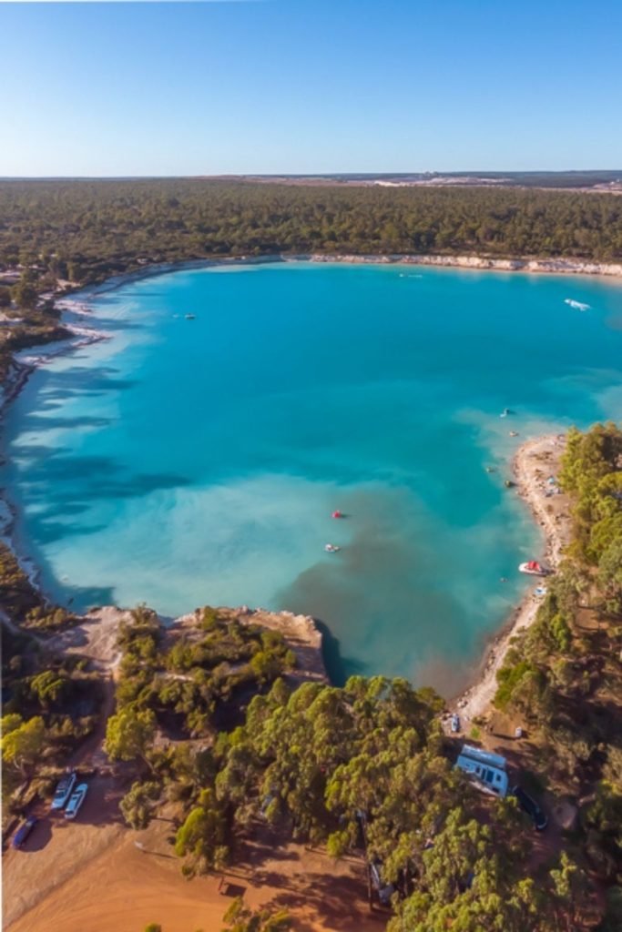 Aerial view of Stockton Lake at Collie