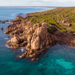 Aerial view of Castle rock in Dunsborough