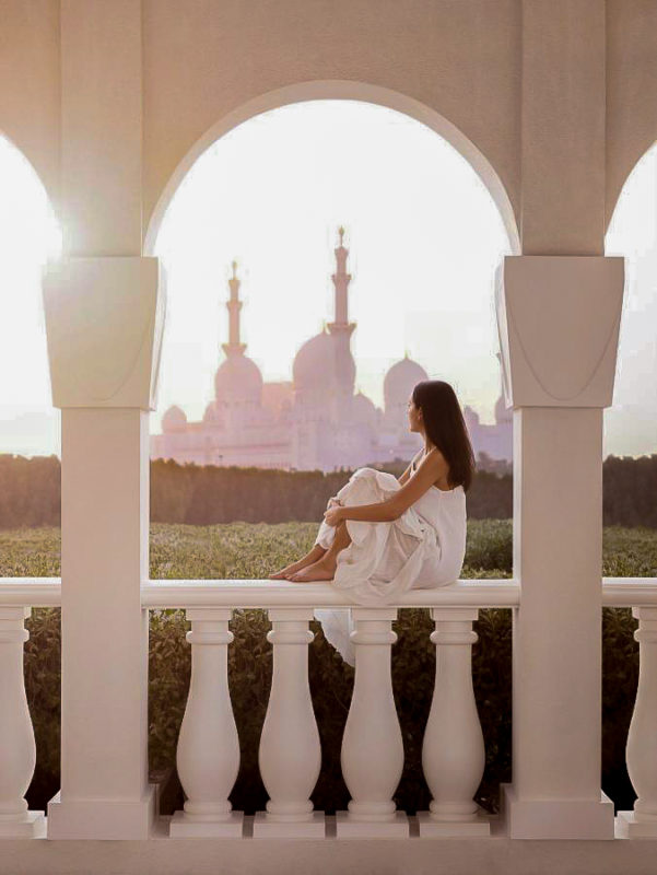 View of Sheikh zayed mosque from Ritz Carlton Abu Dhabi